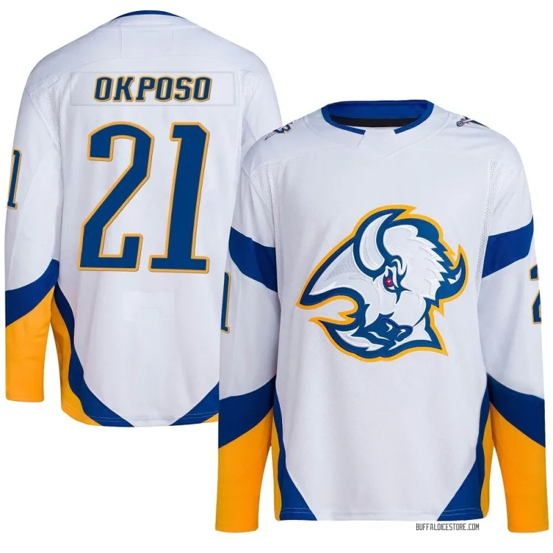 Kyle Okposo Signed Buffalo Sabres Custom Style Jersey (JSA COA) Right –