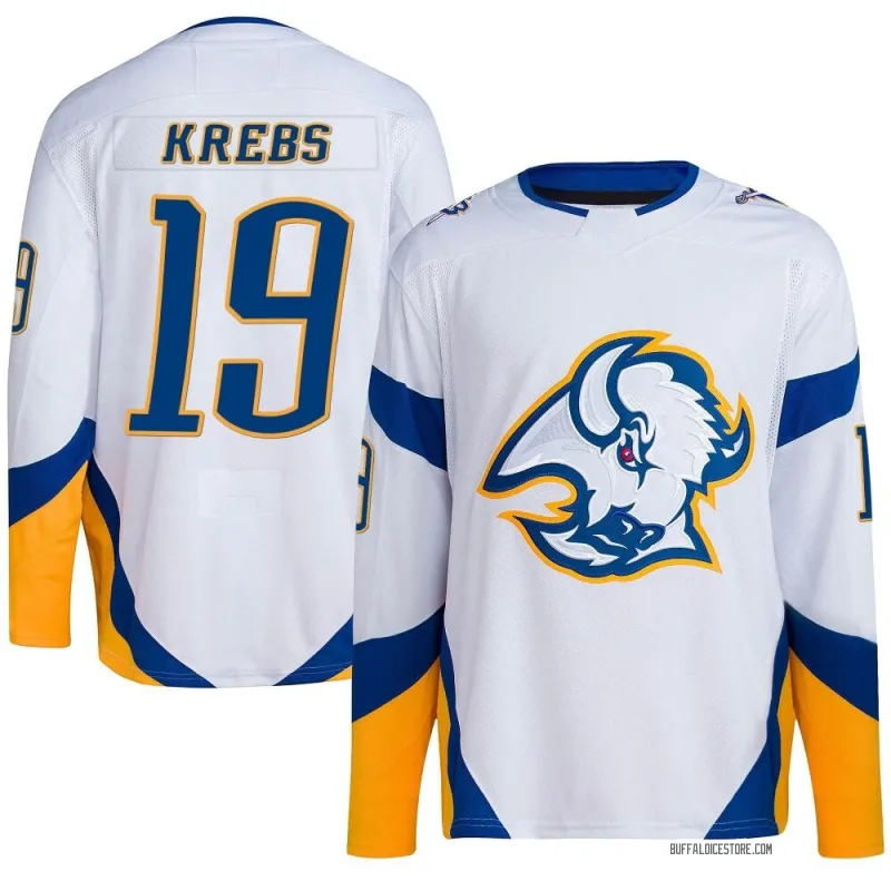 Reebok Premier NHL Jersey Buffalo Sabres Peyton Krebs #19 WHITE Jersey  X-LARGE